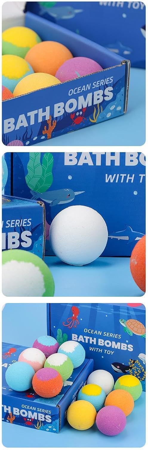 Ocean Series Bath Bombs with Surprise Sea Animal Toy