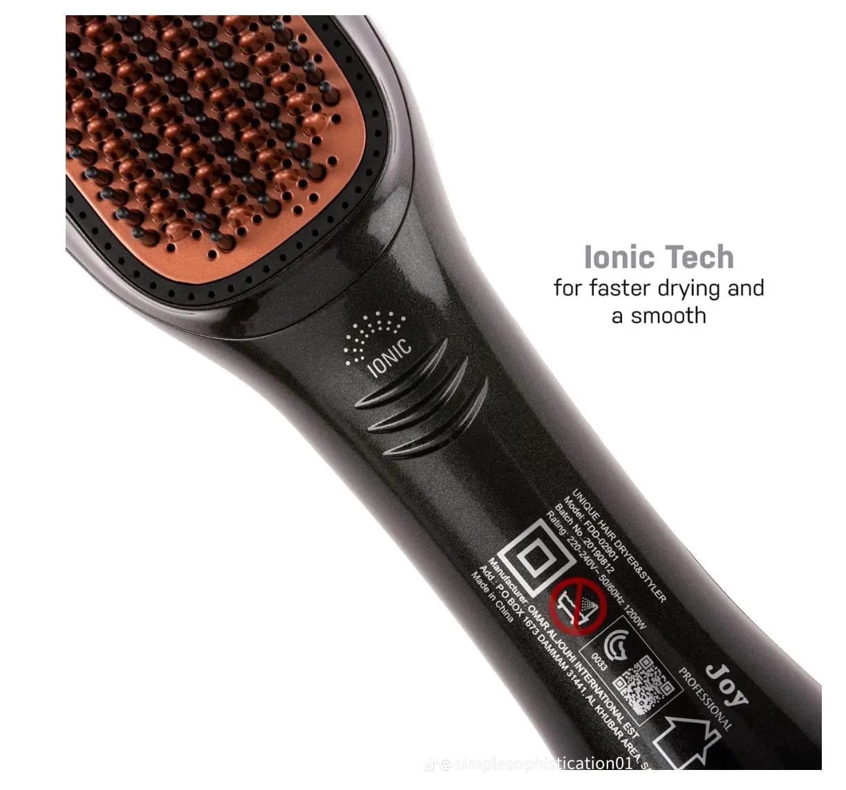 Joy Professional Hair Dryer|One-Step Hair Dryer & Straightener Brush|80% Time Saving