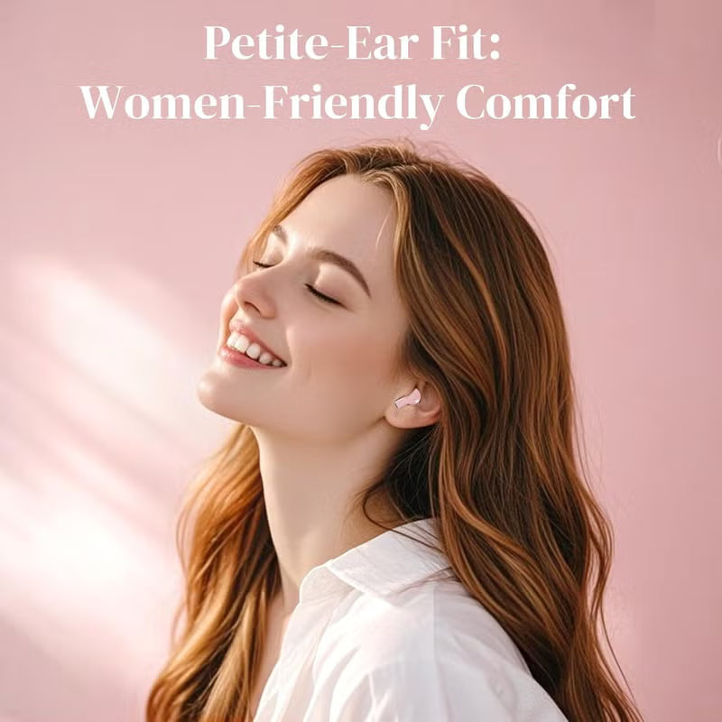 Wireless Earbuds: Pink Heart-shaped Transformable Charging Case