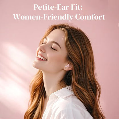 Wireless Earbuds: Pink Heart-shaped Transformable Charging Case