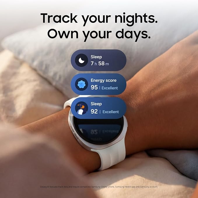 Samsung Galaxy Watch9, Silver, 44mm Bluetooth Smartwatch | Fitness Tracker