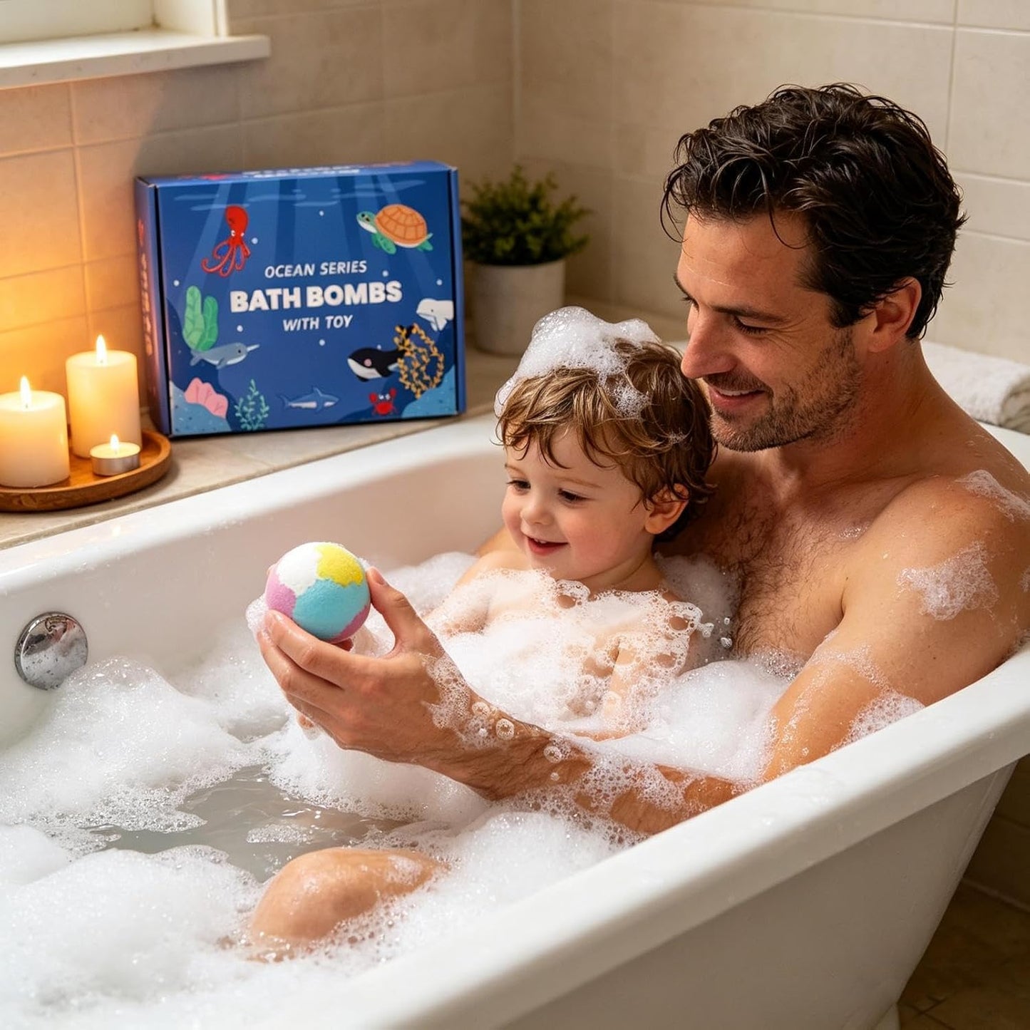 Ocean Series Bath Bombs with Surprise Sea Animal Toy