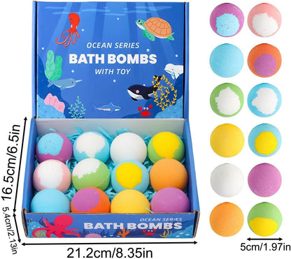 Ocean Series Bath Bombs with Surprise Sea Animal Toy