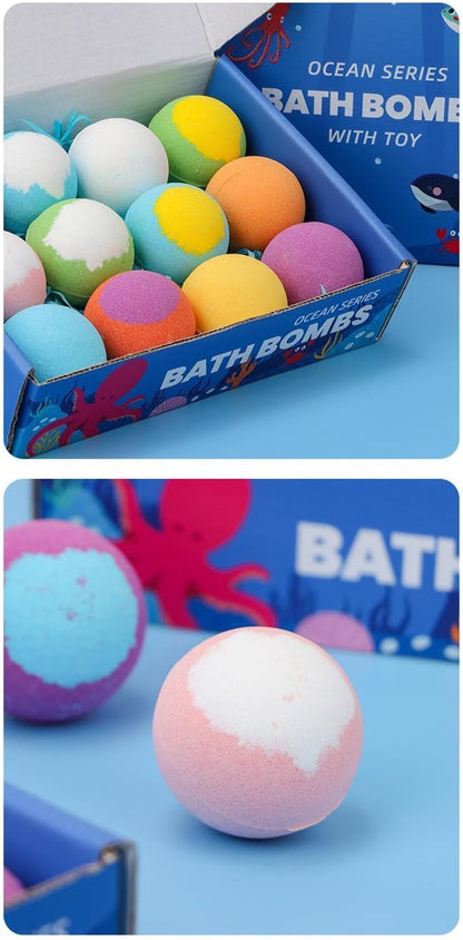 Ocean Series Bath Bombs with Surprise Sea Animal Toy