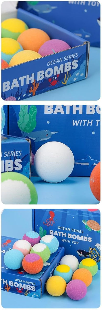 Ocean Series Bath Bombs with Surprise Sea Animal Toy