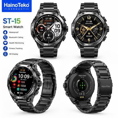 HainoTeko ST-15 Smartwatch with Wireless Earbuds – Smart Watch & Earbuds Combo(1 Year Warranty)