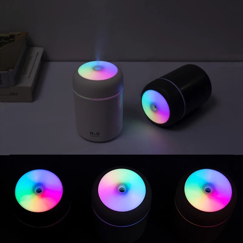 Mini USB Air Humidifier with Colorful Ambient Light & Silent Operation