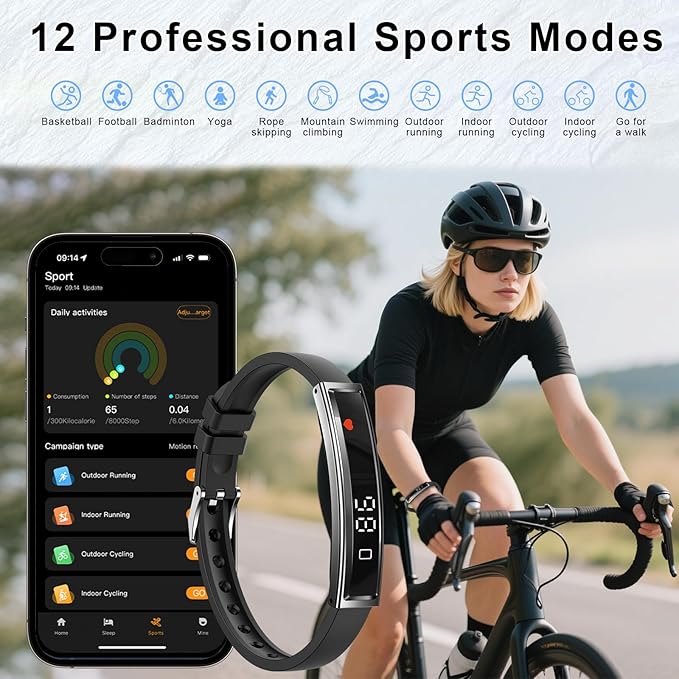 Efolen Smart Watch – Ultra-Light Fitness Tracker for Men & Women, Heart Rate & Sleep Monitoring, 12 Sports Modes, Magnetic Strap