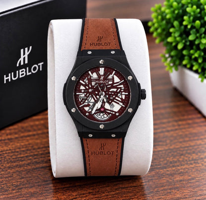 Hublot Big Bang Style Brown Skeleton Chronograph Luxury Watch