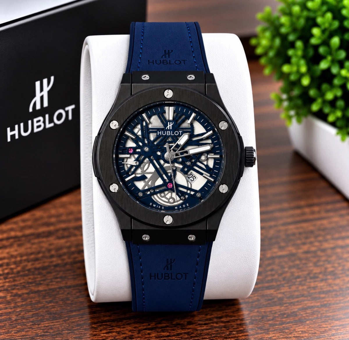 Hublot Big Bang Style Brown Skeleton Chronograph Luxury Watch