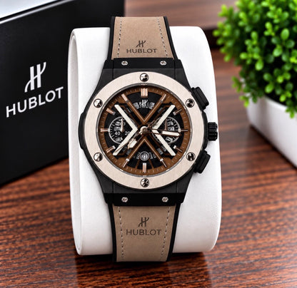 Hublot Big Bang Style Brown Skeleton Chronograph Luxury Watch