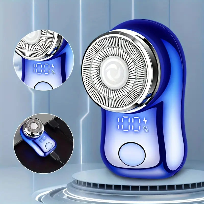 Portable Mini Electric Shaver with Dual Blades & Type-C Charging