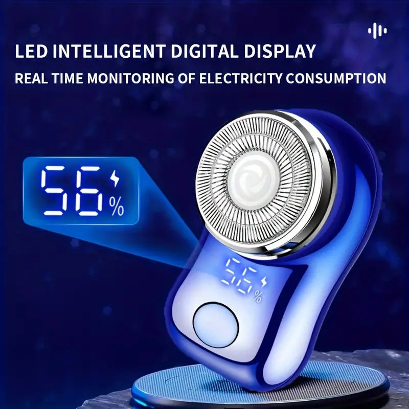 Portable Mini Electric Shaver with Dual Blades & Type-C Charging