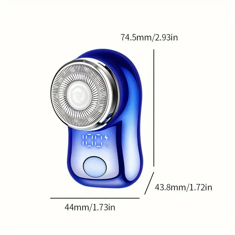 Portable Mini Electric Shaver with Dual Blades & Type-C Charging