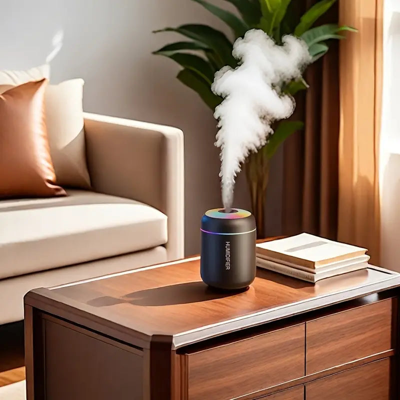 Mini USB Air Humidifier with Colorful Ambient Light & Silent Operation