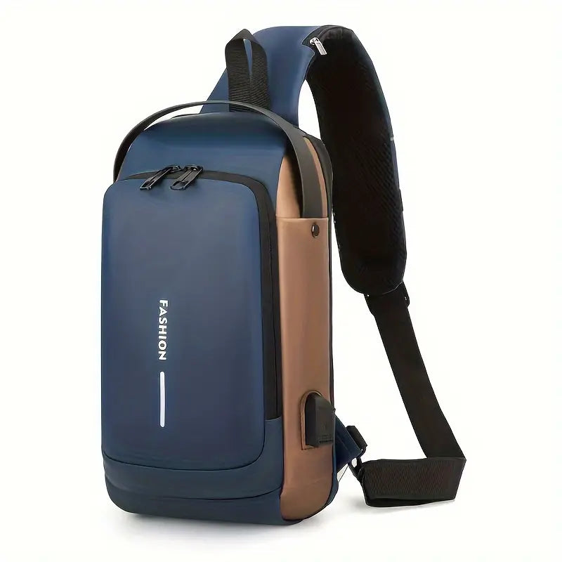 Versatile Nylon Crossbody Sling Bag with USB Charging