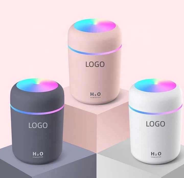 Mini USB Air Humidifier with Colorful Ambient Light & Silent Operation