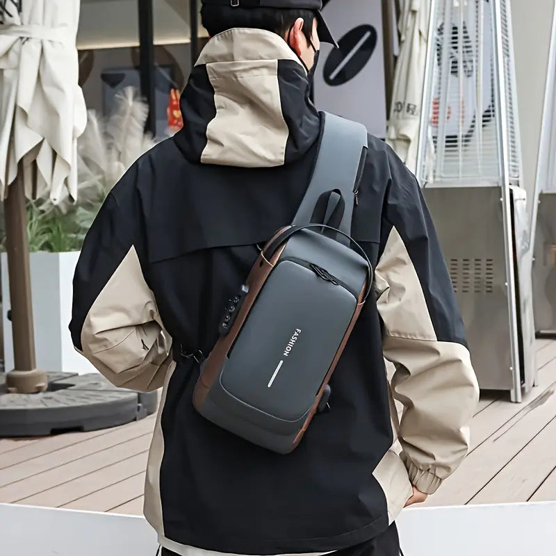 Versatile Nylon Crossbody Sling Bag with USB Charging